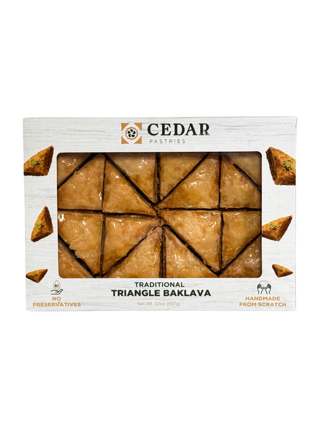 Cedar Pastries 2LB Traditional Baklava Triangles