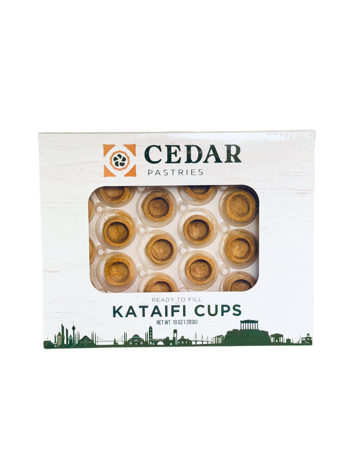 Cedar Pastries Kataifi Cups 24 Pack Crispy Shredded Phyllo Dessert Cups