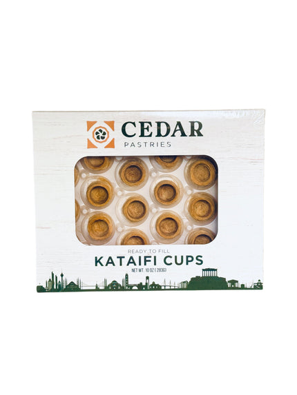 Cedar Pastries Kataifi Cups 24 Pack Crispy Shredded Phyllo Dessert Cups