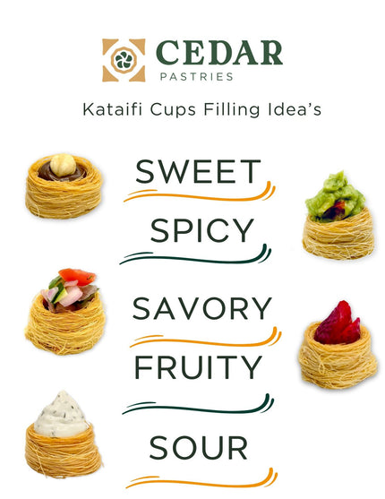 Cedar Pastries Kataifi Pastry Cups Mediterranean Dessert Shells