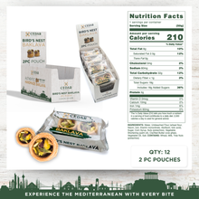 Load image into Gallery viewer, cedar pastries 2 pack on the go pistachio baklava in a case of 12 nutritional facts
