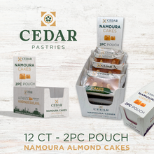 Load image into Gallery viewer, cedar pastries 12 quantity case of namoura almond 2 pack cakes 
