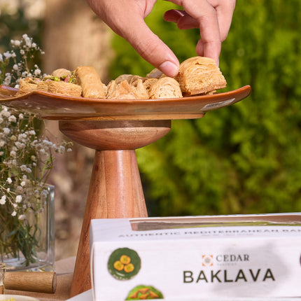 Cedar Pastries Premium Mediterranean Baklava Large Gift Box Assorted Pistachio Cashew Walnut