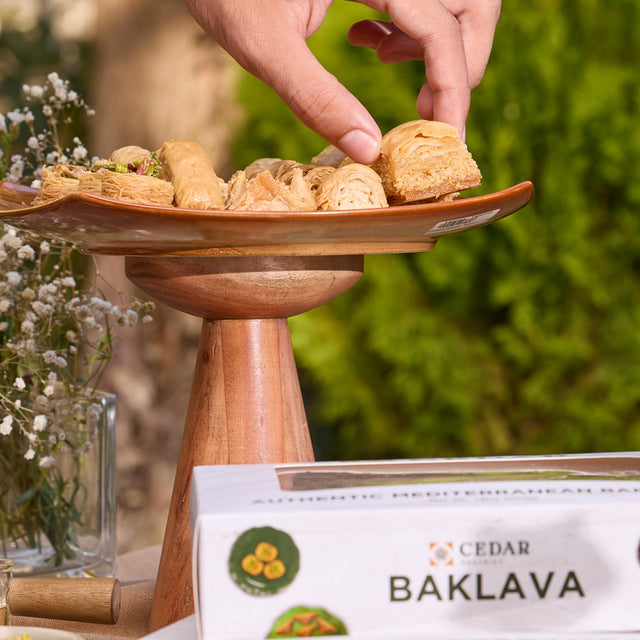 Cedar Pastries Premium Mediterranean Baklava Large Gift Box Assorted Pistachio Cashew Walnut